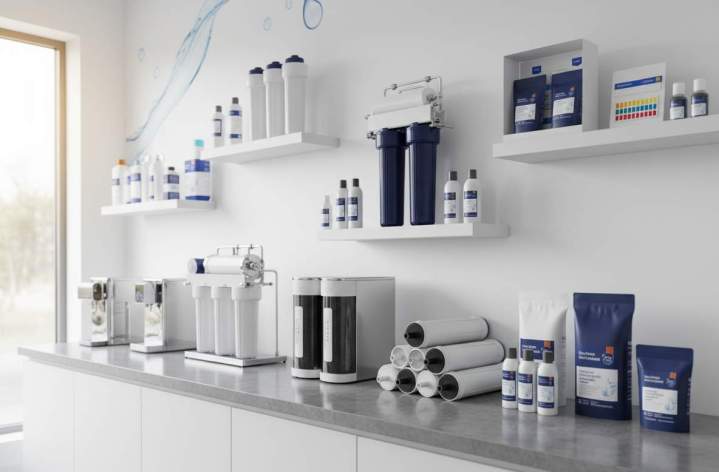 Vente de produits pour traitement d'eau, Grand Est